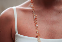 Load image into Gallery viewer, angel energy, earth angel energy, gemstone necklace clear quartz , gemstone necklace citrine, crystal chip necklace
