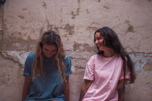 Load image into Gallery viewer, earth angel energy, angel energy t-shirt, oversized t-shirt, t-shirt, embroidered t-shirt, embroidered earth angel tshirt, tshirt near me, embroidered tshirt dress, unisex embroidered tshirt