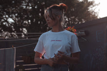 Load image into Gallery viewer, earth angel energy, angel energy crop, crop top, embroidered crop top