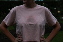 Load image into Gallery viewer, earth angel energy, angel energy crop, crop top, embroidered crop top, Crop top in pink
