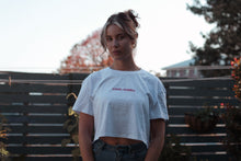 Load image into Gallery viewer, earth angel energy, angel energy crop, crop top, embroidered crop top
